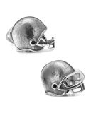 Sterling Silver Football Helmet Cufflinks
