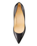Pigalle Plato Leather Red Sole Pump, Black