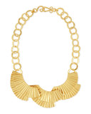 Basin Crimped 24K Collar Necklace