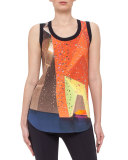 Rock Climbing Wall Tank, Navy
