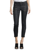 Park Coated-Denim Cropped Skinny Jeans