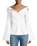 Persephone Décolleté Shirt, White