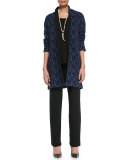 Flat Knit Wool Pants, Black 