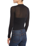 Nature Long-Sleeve Bodysuit, Black