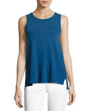 The Muscle Tee in Star Print, Blue
