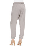 Slouchy Twill Ankle Pants