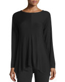Uneven-Hem Lounge Top