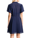 Ellie Shirtdress W/ Puffed Sleeves