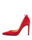 Peekabow Suede Pointed-Toe Pump