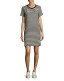 Short-Sleeve Striped T-Shirt Dress, Multi