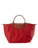 Le Pliage Medium Handbag, Deep Red