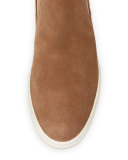 Newlyn Hidden-Wedge High-Top Sneaker, Sand