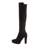 Demistrong Suede Over-the-Knee Boot, Black