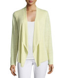 Organic Linen Angled Cardigan, Plus Size