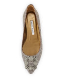 Hangisi Crystal Buckle Flat, Bronze