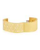 Princess 18K Yellow Gold Wide Diamond Bangle