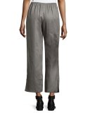 Tissue Linen Wide-Leg Pants