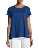 Short-Sleeve Organic Linen Jersey Tee