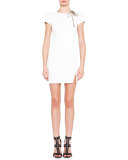 Lace-Up Shoulder Mini Dress