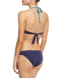 Python Reversible Scalloped Swim Top