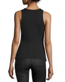 Crisscross-Front Sleeveless Top