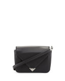 Prisma Small Leather Shoulder Bag, Black