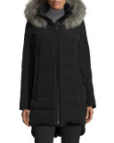 Long Fur-Trimmed Hooded 羽绒服