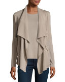 Cashmere Zip-Front Cardigan
