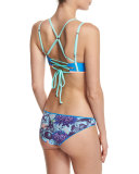 Cerulean Bauhaus Underwire Reversible Bikini Swim Top