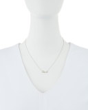 Small White Gold Diamond Love Necklace