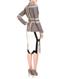 Wiley Drawstring-Waist Pencil Skirt, Natural White