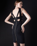 Tabbed Cutout Sheath Dress