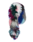 Kaleidoscope Fur Cuff Scarf, Multicolor