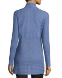 Fine Tencel® Ribbed Open Cardigan 