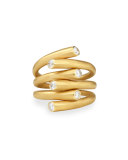 18k Multi-Row Ring with Diamonds