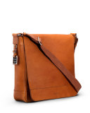 North/South Leather Messenger Bag