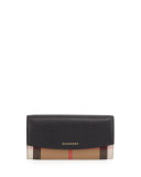 Porter Horseferry Check Leather Flap Wallet, Black