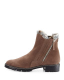 Stormy Shearling Ankle Boot, Seal
