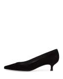 Poco Suede Kitten Heel Pump, Black
