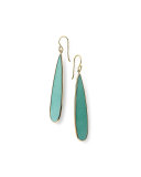 18K Rock Candy Turquoise Long Drop Earrings