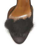Wild Russian Mink Fur Pump, Urban Gray