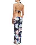 Floral-Print Coverup Pants