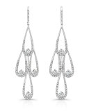 Diamond Teardrop Chandelier Earrings