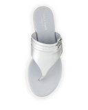 Lindy Grand Thong II Wedge Sandal, Silver