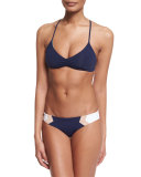 Wild One Reversible Colorblock Swim Top, Midnight Blue