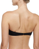 Maxime Underwire Solid Bandeau Swim Top, Black