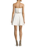 Melidna Strapless Popover Dress, Ivory