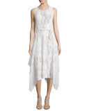 Sleeveless Crochet Hanky-Hem Dress