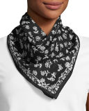 Floral Cotton-Silk Bandana