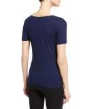 Short-Sleeve Geometric Tee, Blue/Multi